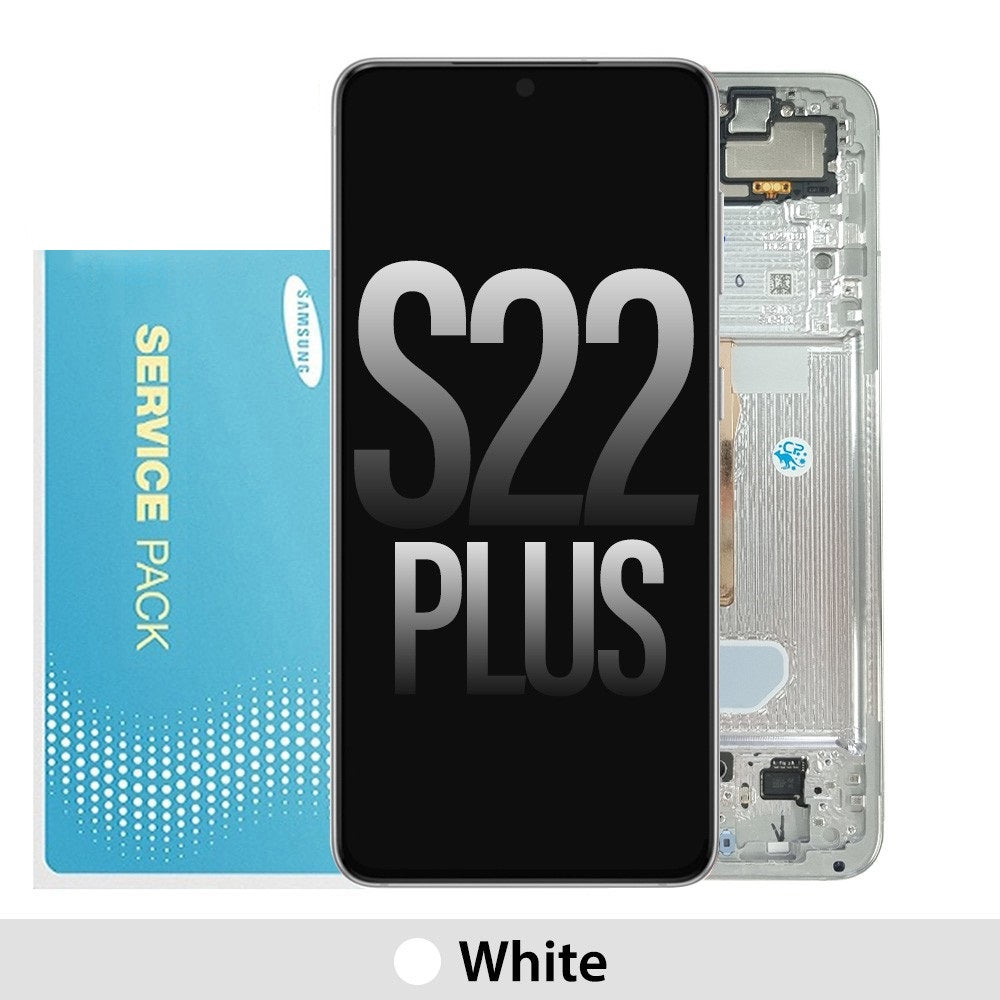 Samsung Galaxy S22 Plus 5G S906B OLED Screen Replacement Digitizer GH82-27500B/27501B (Gold)-White Samsung Galaxy S22 Plus 5G S906B OLED Screen Replacement Digitizer GH82-27500B/27501B (Gold)-White